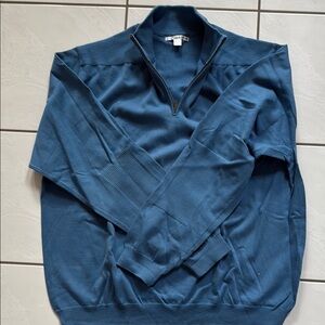 Men's Blue 1/4 -Zip Sweater